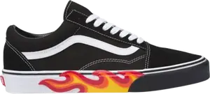 Кеды Vans Old Skool Flame Cut Out, черный