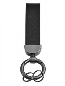 Adeliás Универсальный кулон - кожаный брелок для ключей черного цвета