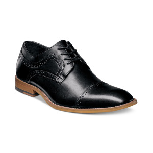 Мужские оксфорды dickinson cap toe Stacy Adams, черный