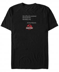 Мужская жизнь в парке юрского периода находит способ цитировать доктора иэна малкольма футболка с коротким рукавом Fifth Sun, черный