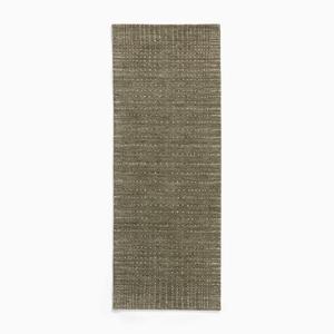Шерстяной ковер Graduated, 76x213 см, землисто-зеленый