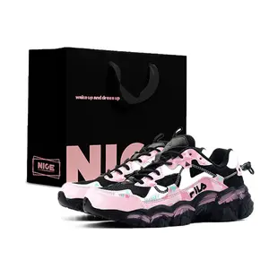 FILA Сумка для покупок Fluid, кроссовки Chunky низкие Pink Enchantment унисекс розовый черный