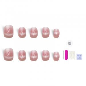 ORANOT Блаш French Elegance универсальные накладные ногти короткие круглые розовые размытые 14мм