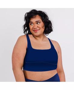 Женский удлиненный бюстгальтер для плавания больших размеров Calypsa, синий