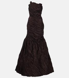 Асимметричное корсетное платье Marmar Halim, Chocolate