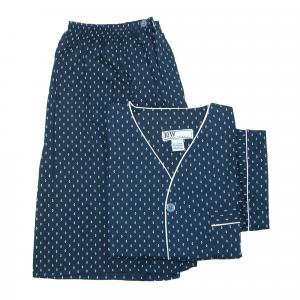 Мужской пижамный комплект с короткими рукавами и короткими штанинами Ten West Apparel, темно-синий