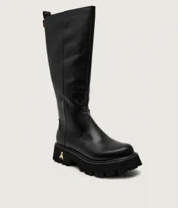 Кожаные сапоги для верховой езды Patrizia Pepe, черный