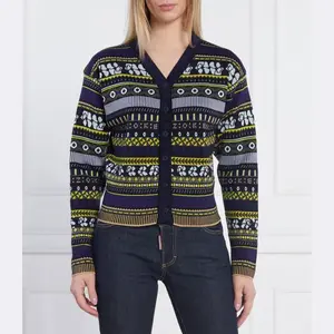 Кардиган стандартного кроя Fair Isle с добавлением шерсти Kenzo, мультиколор