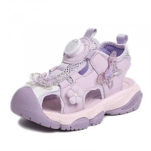 Сандалии детские с низким верхом, амортизирующие, устойчивые к истиранию и дышащие BOBDOG, фиолетовый