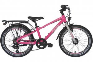Детский велосипед Lakes Free 20 Girl - 20 дюймов - Diamant - 2024, цвет Pink|neon pink/rose metallic/white