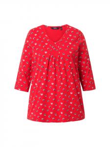 Футболка Ulla Popken, цвет neon rot