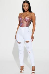 Джинсы скинни Fashion Nova YJDM15HRBLDOPTION4, белый