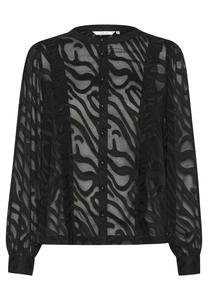 Блузка на пуговицах YANA Cream, черный