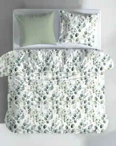 Комплект постельного белья Eucalyptus Dusty Green, 135x200 + 80x80 см, 2 предмета, идеально подходит в качестве дополнительной постельной принадлежности. termana Traum&Trend