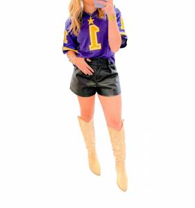 Трикотажный топ Lsu Sequin Jersey, фиолетовый Belle Cher, фиолетовый