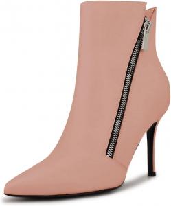 Женские ботильоны YDN с заостренным носком, средней высоты каблук, боковая молния, модные вечерние осенние туфли, размеры 4-15 США