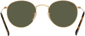 Солнцезащитные очки Ray-Ban унисекс RB3447N с круглыми плоскими линзами, Gold/Grey Flash