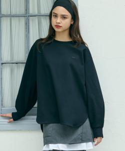 Футболка оверсайз с рукавами-баллонами и боковым разрезом от LACOSTE