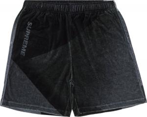 Шорты Supreme Geo Velour Short Black, черный