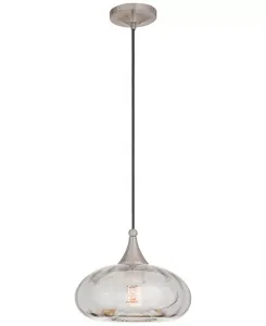 Миниатюрный подвесной светильник Signature с 1 лампой Livex, silver