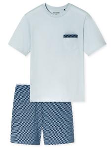 Schiesser Удобная ночная пижама светло-голубого цвета