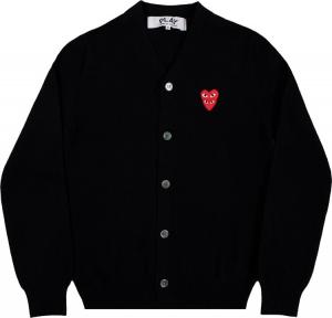 Кардиган Comme des Garçons PLAY Heart Logo Cardigan 'Black', черный