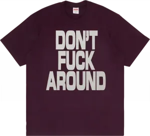 Футболка Supreme Don't f*ck Around Tee 'Eggplant', фиолетовый