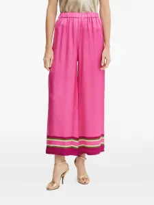 Полосатые брюки с резинкой на поясе LUISA SPAGNOLI, розовый