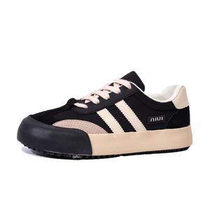 La Chapelle Женские кэжуал скейтерские кроссовки на платформе с амортизацией и износостойкой подошвой низкие - космический черный, цвет Space Black