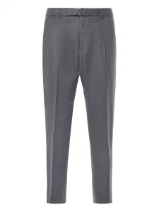 Брюки из льна в складку Be Able, серый