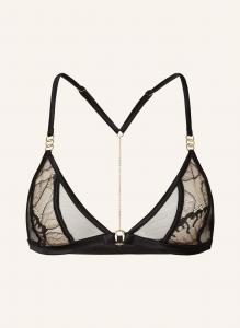 Бюстгальтер с треугольными чашечками, выполненный из шелка Livy, черный