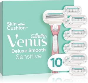 Сменные лезвия Venus Deluxe Smooth Sensitive Gillette, 10 шт