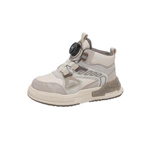 Износостойкие высокие детские скейтерские кроссовки Kids' Lee, хаки/коричневый