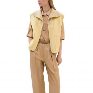 HERMES SS25 Кашемировый свитер Women's Aurora Yellow