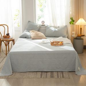 Avivi Простыня на резинке 160х230 см из 100% хлопка, светлый голубой клетчатый узор