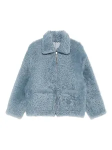 Дубленка на молнии Simonetta Ravizza, синий