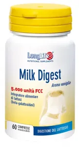 Добавка лактазы LongLife Milk Digest, 60 капсул Long Life
