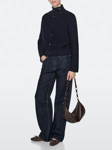 Маленькая сумка из кожи наппа Massimo Dutti, brown