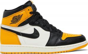 Кроссовки Air Jordan 1 Retro High OG Yellow Toe, желтый