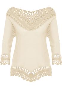 Туника IZIA Mit Häkelpart, белый