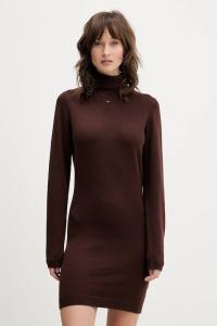 Хлопковое платье Tommy Jeans, коричневый