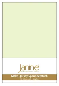 Простыня на резинке Janine Jersey. 150 x 200 лимонного цвета. Original Janine