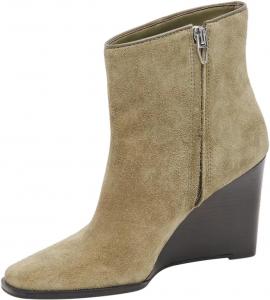 Элегантные женские ботильоны Pazzion с боковой молнией, высоким каблуком, закрытым квадратным носком, короткие ботинки, повседневные, для офиса, для пеших прогулок, размеры 37-44, Oliv/Blatt Für Mich (Leaf It To Me)