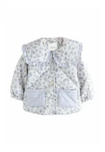 Куртка свободного кроя с водоотталкивающим воротником-рюшами Next, Blue/White