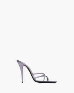 Мюли FRANKIE из атласного крепа Saint Laurent, фиолетовый