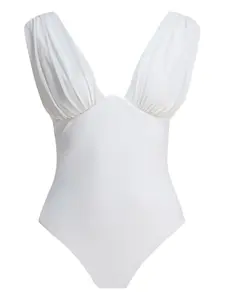 Купальник с драпировкой Zimmermann, белый