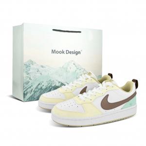 Детские скейтбордистские кроссовки Court Borough, унисекс Nike, коричневый желтый