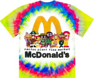 Футболка Cactus Plant Flea Market x McDonald's Cactus Buddy! And Friends Tee 'Custom Tie-Dye', разноцветный