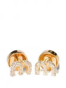 Серьги, украшенные стразами MIU MIU, золотой