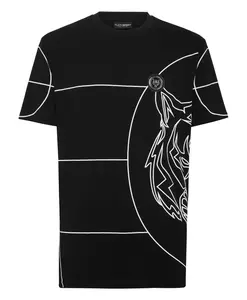 Футболка с круглым вырезом и изображением тигра Plein Sport, черный